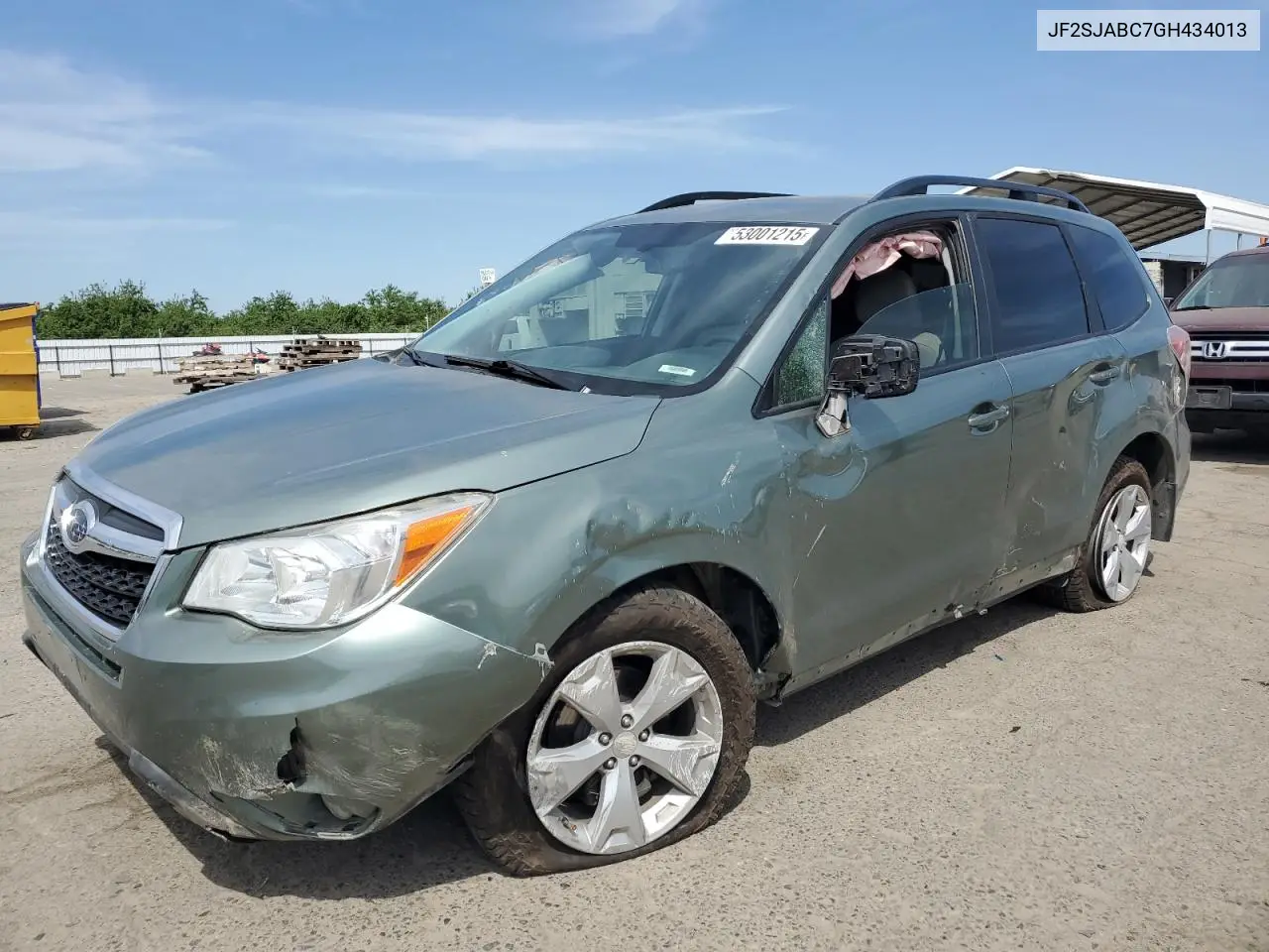 2016 Subaru Forester 2.5I VIN: JF2SJABC7GH434013 Lot: 53001215