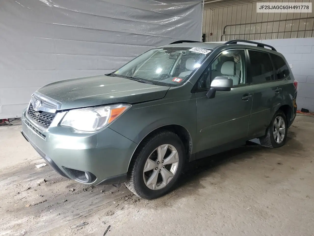 2016 Subaru Forester 2.5I Premium VIN: JF2SJAGC6GH491778 Lot: 56023725