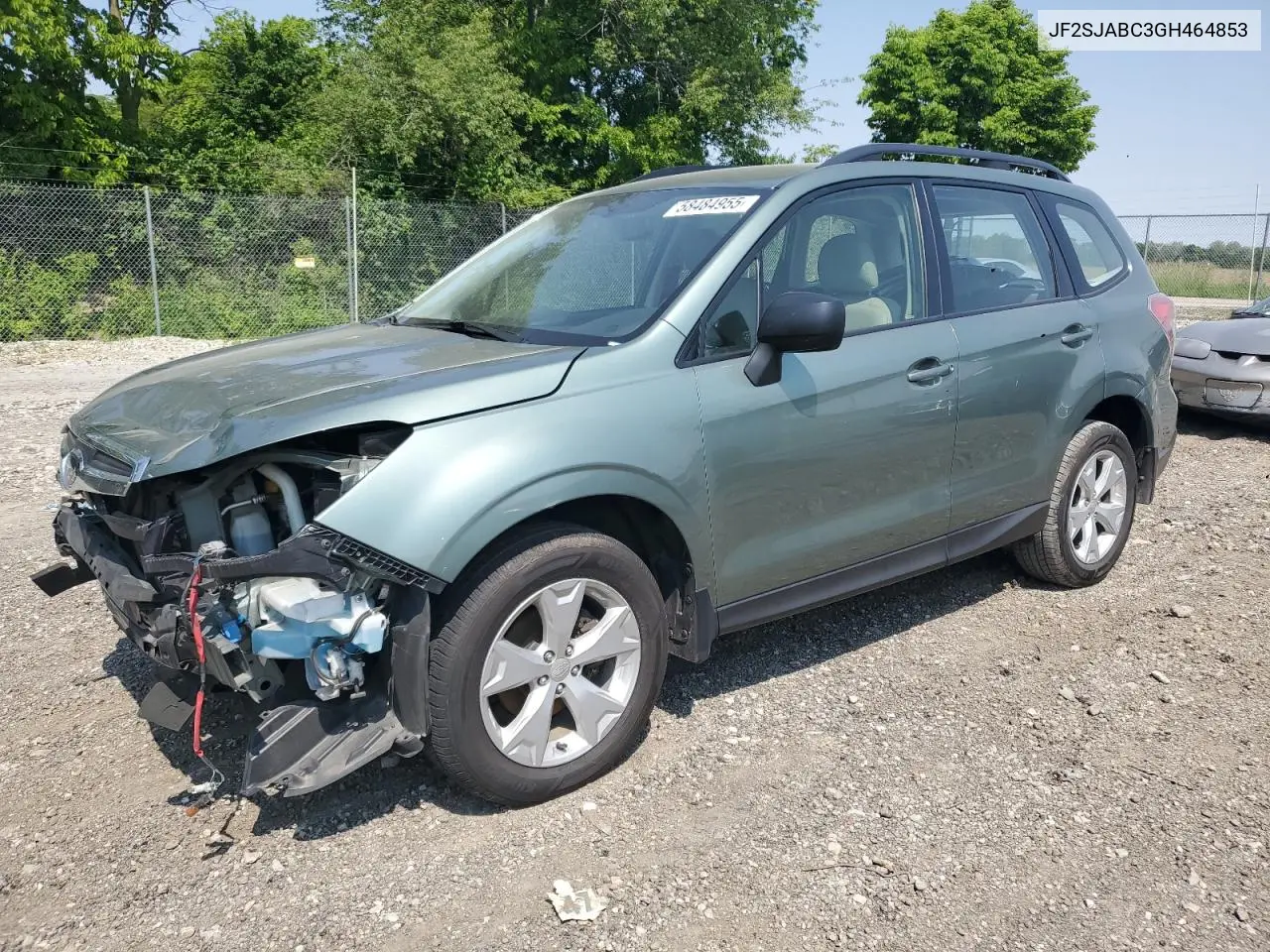 2016 Subaru Forester 2.5I VIN: JF2SJABC3GH464853 Lot: 58484955