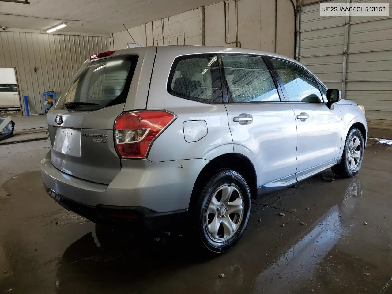 2016 Subaru Forester 2.5I VIN: JF2SJAAC6GH543158 Lot: 63226595