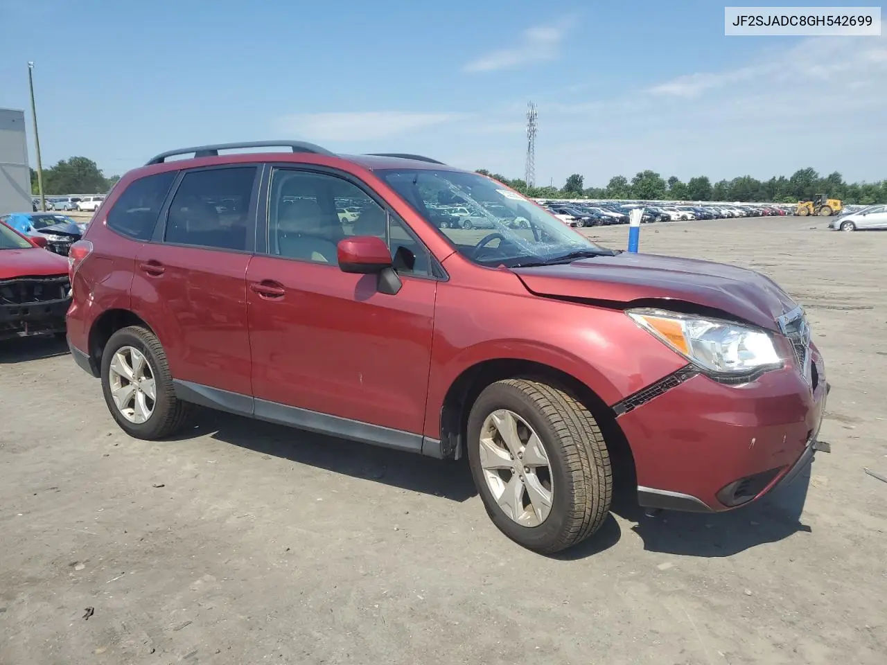 2016 Subaru Forester 2.5I Premium VIN: JF2SJADC8GH542699 Lot: 63393505