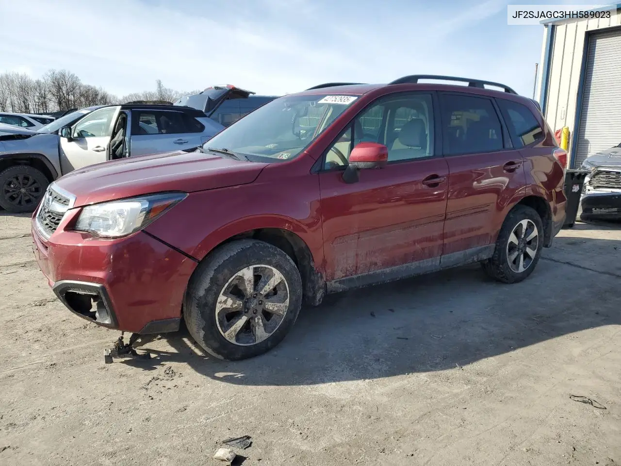 2017 Subaru Forester 2.5I Premium VIN: JF2SJAGC3HH589023 Lot: 42752935