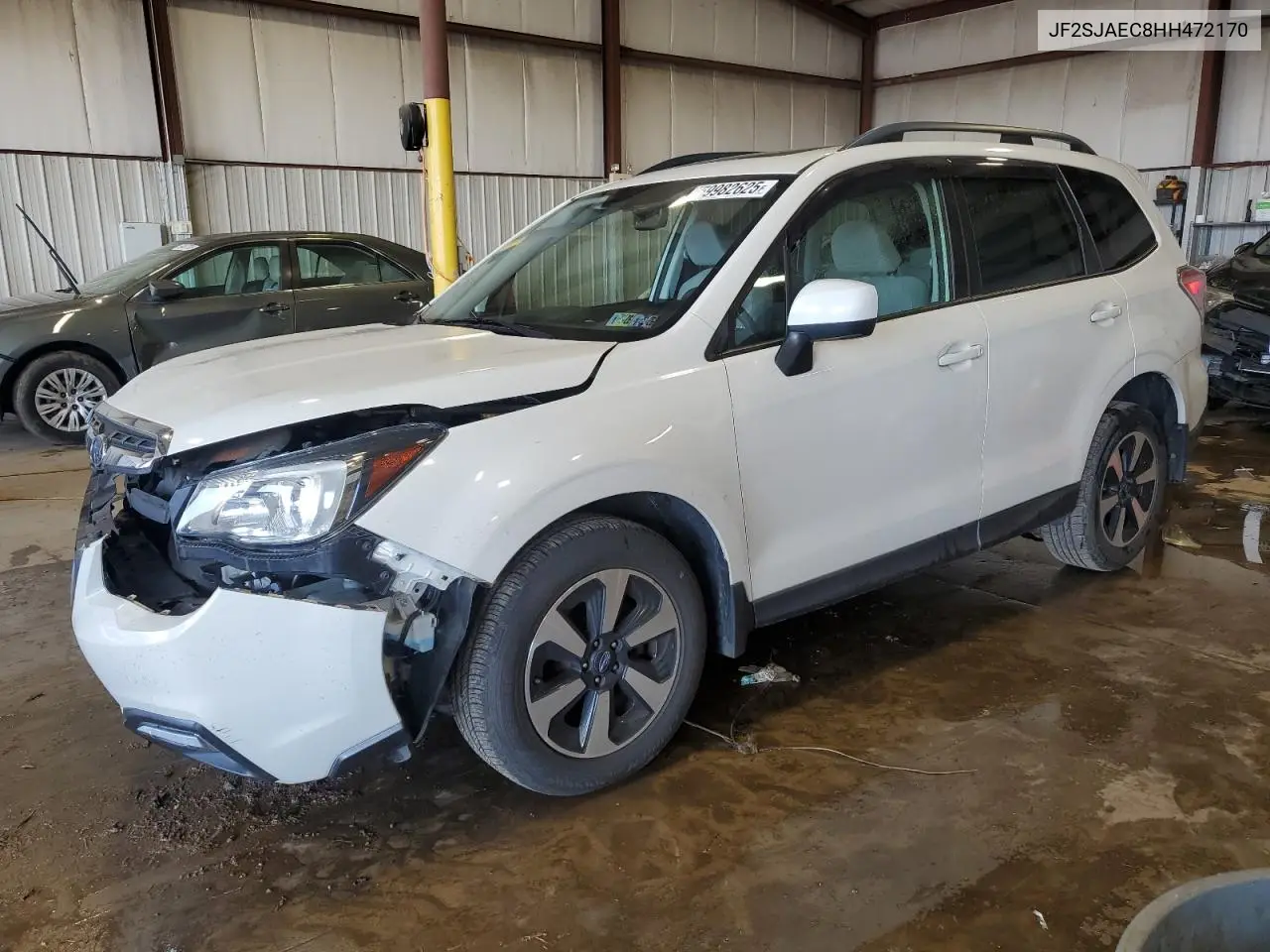 2017 Subaru Forester 2.5I Premium VIN: JF2SJAEC8HH472170 Lot: 59982625