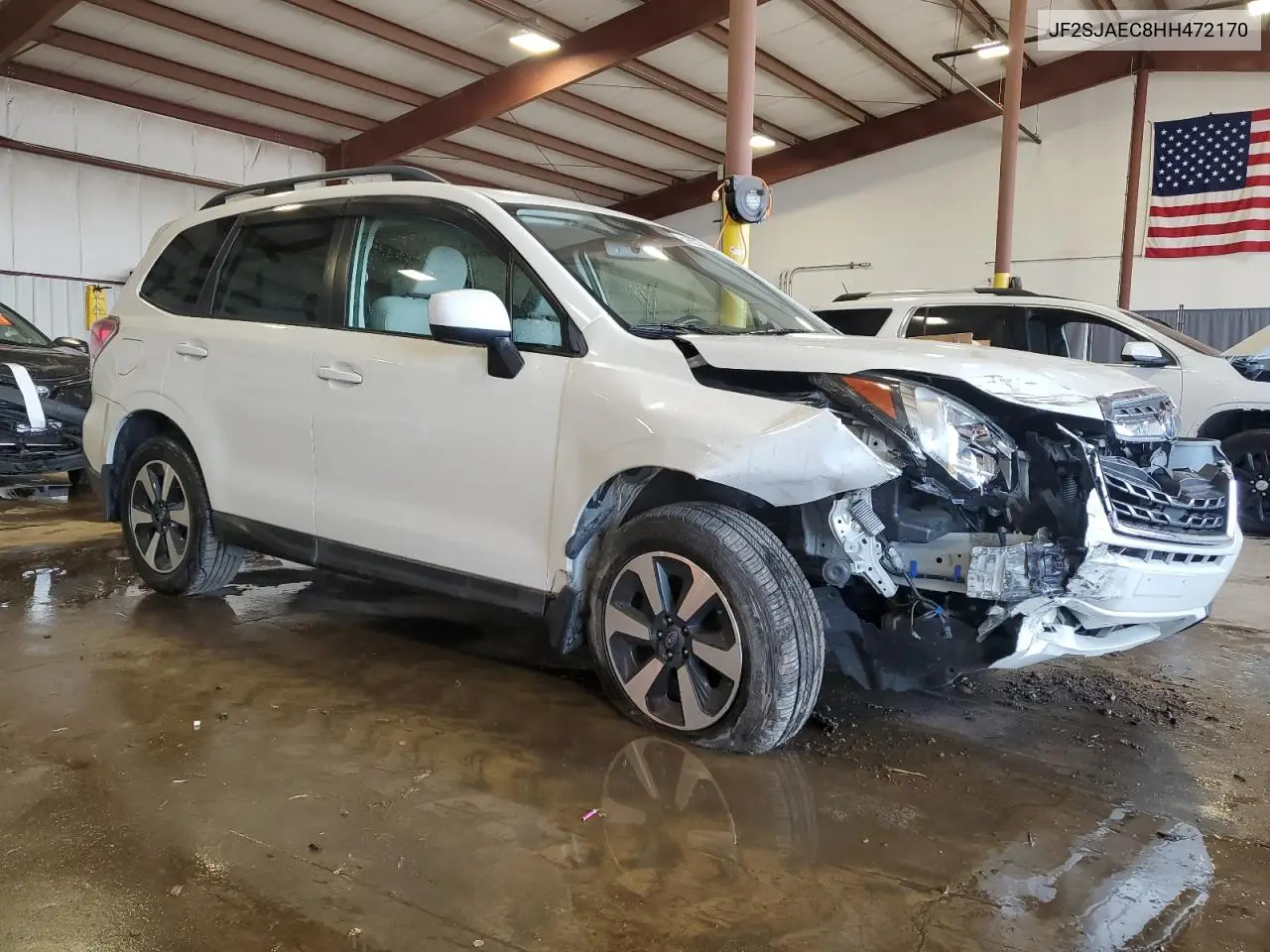 2017 Subaru Forester 2.5I Premium VIN: JF2SJAEC8HH472170 Lot: 59982625