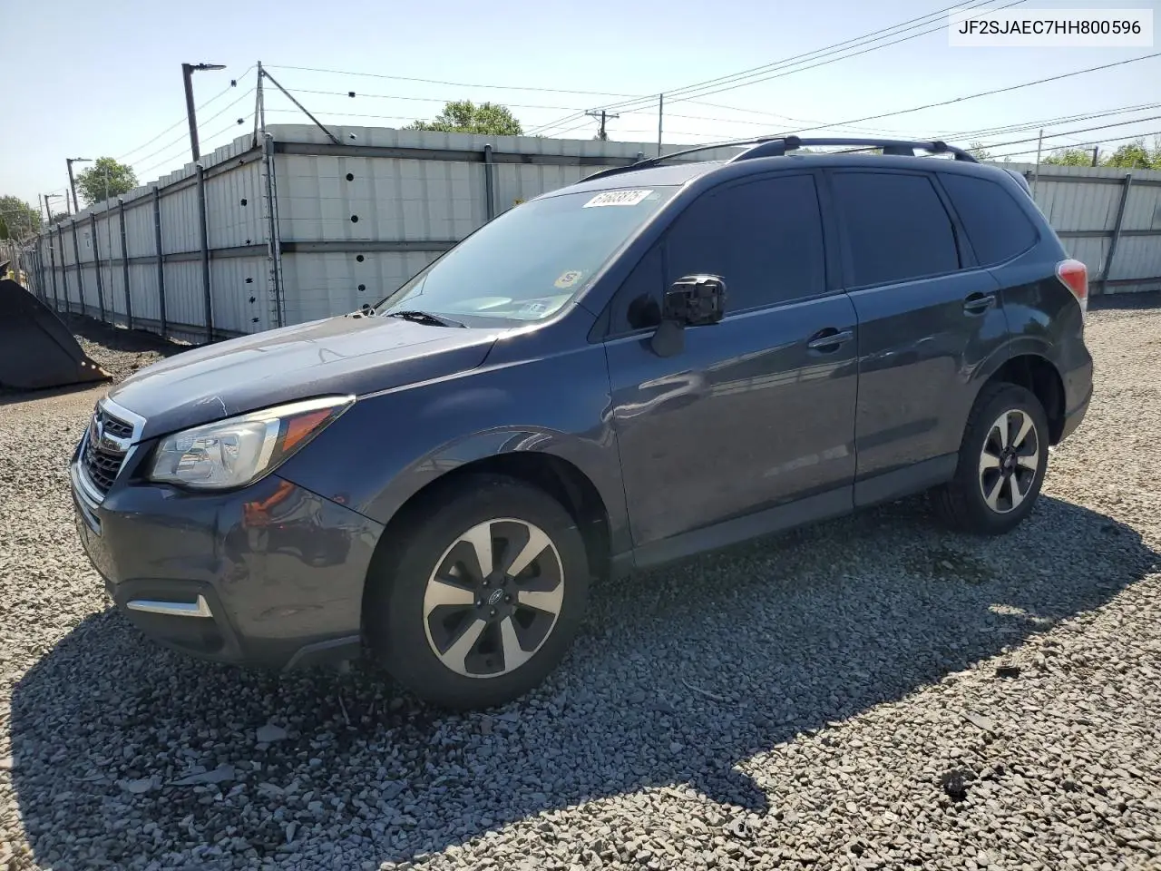 2017 Subaru Forester 2.5I Premium VIN: JF2SJAEC7HH800596 Lot: 61603875