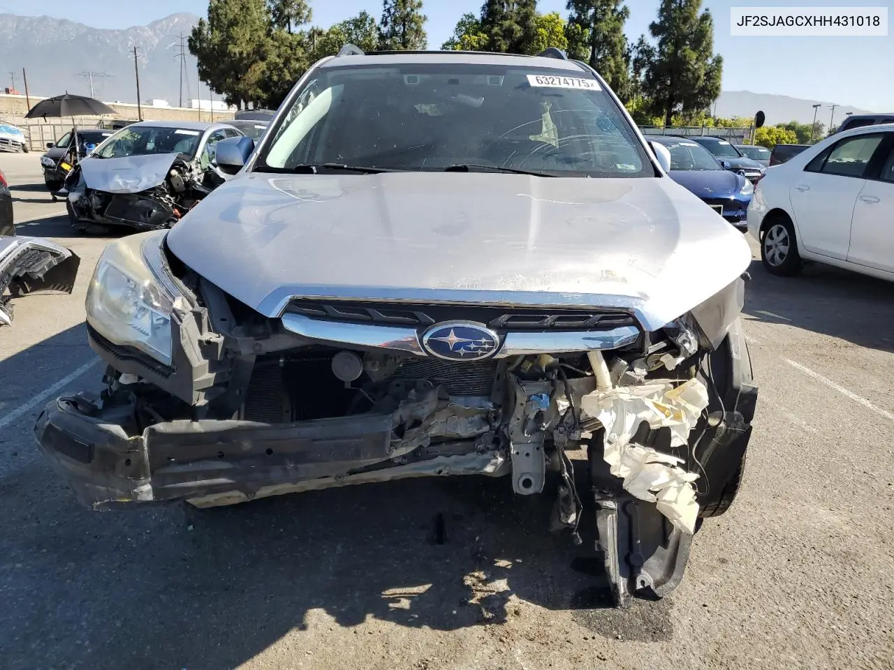 2017 Subaru Forester 2.5I Premium VIN: JF2SJAGCXHH431018 Lot: 63274775