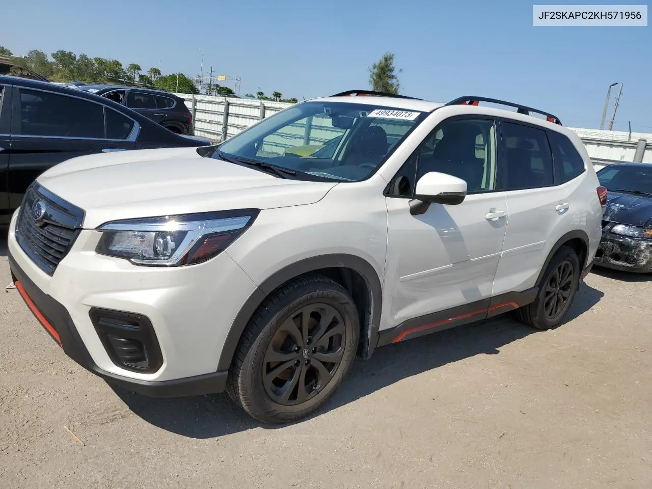 2019 Subaru Forester Sport VIN: JF2SKAPC2KH571956 Lot: 49934073