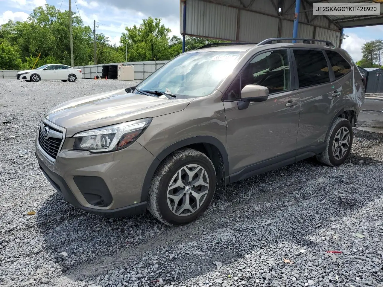 2019 Subaru Forester Premium VIN: JF2SKAGC1KH428920 Lot: 56572415