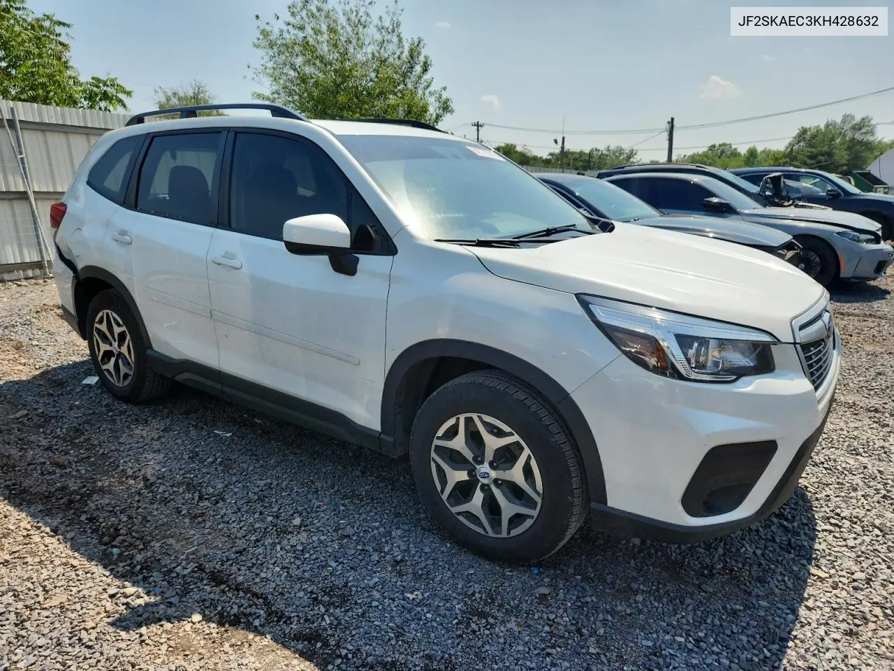 2019 Subaru Forester Premium VIN: JF2SKAEC3KH428632 Lot: 62773215