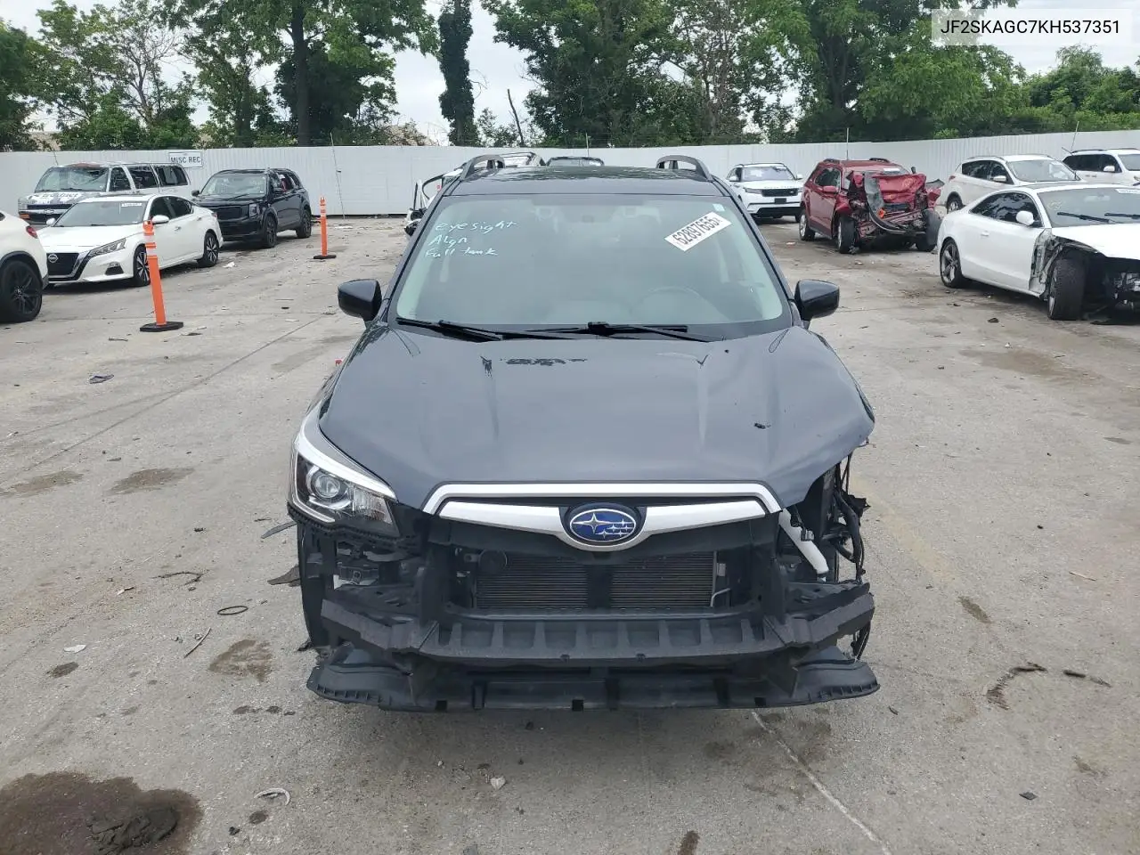 2019 Subaru Forester Premium VIN: JF2SKAGC7KH537351 Lot: 62897655
