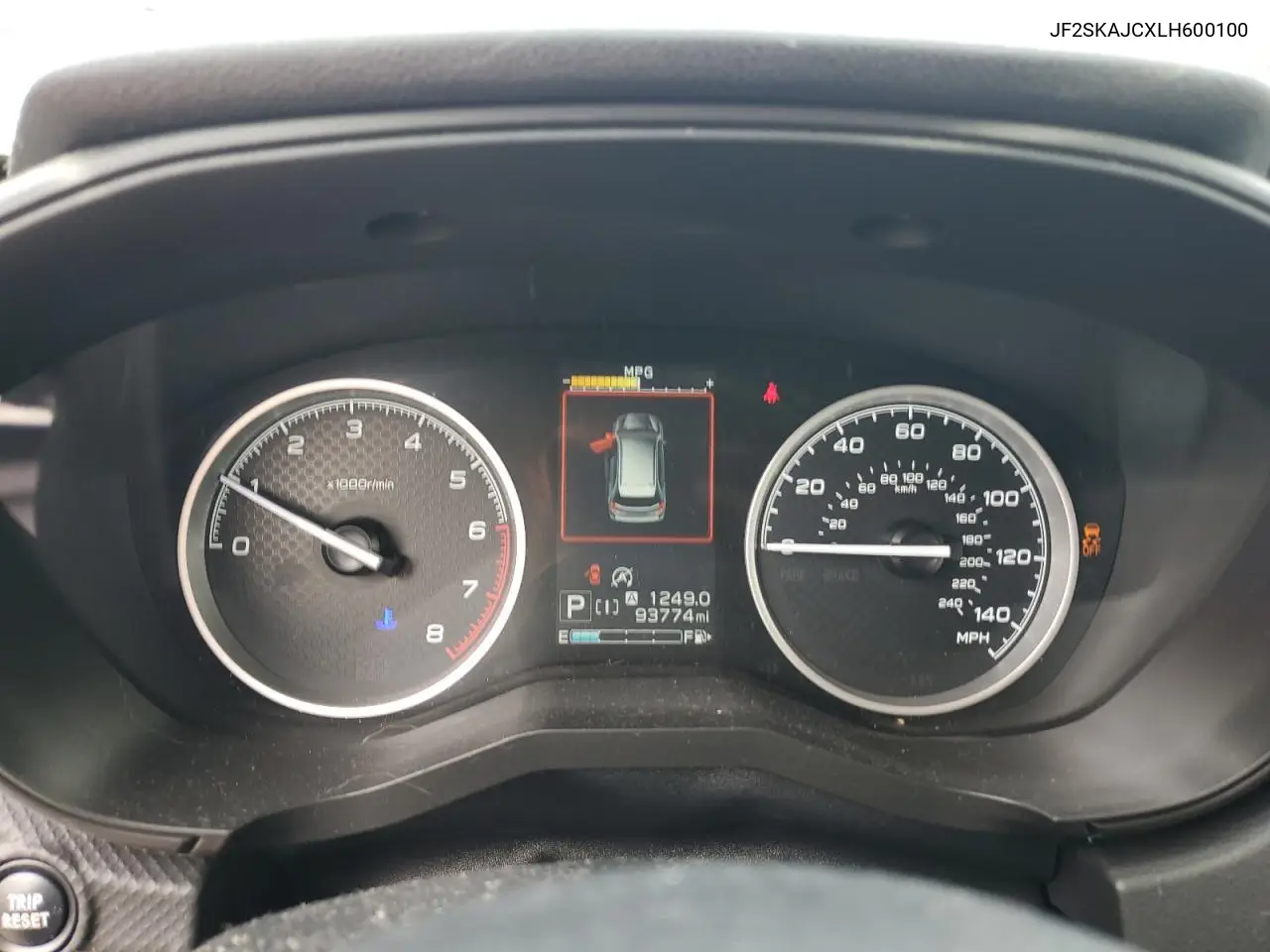 2020 Subaru Forester Premium VIN: JF2SKAJCXLH600100 Lot: 61617955