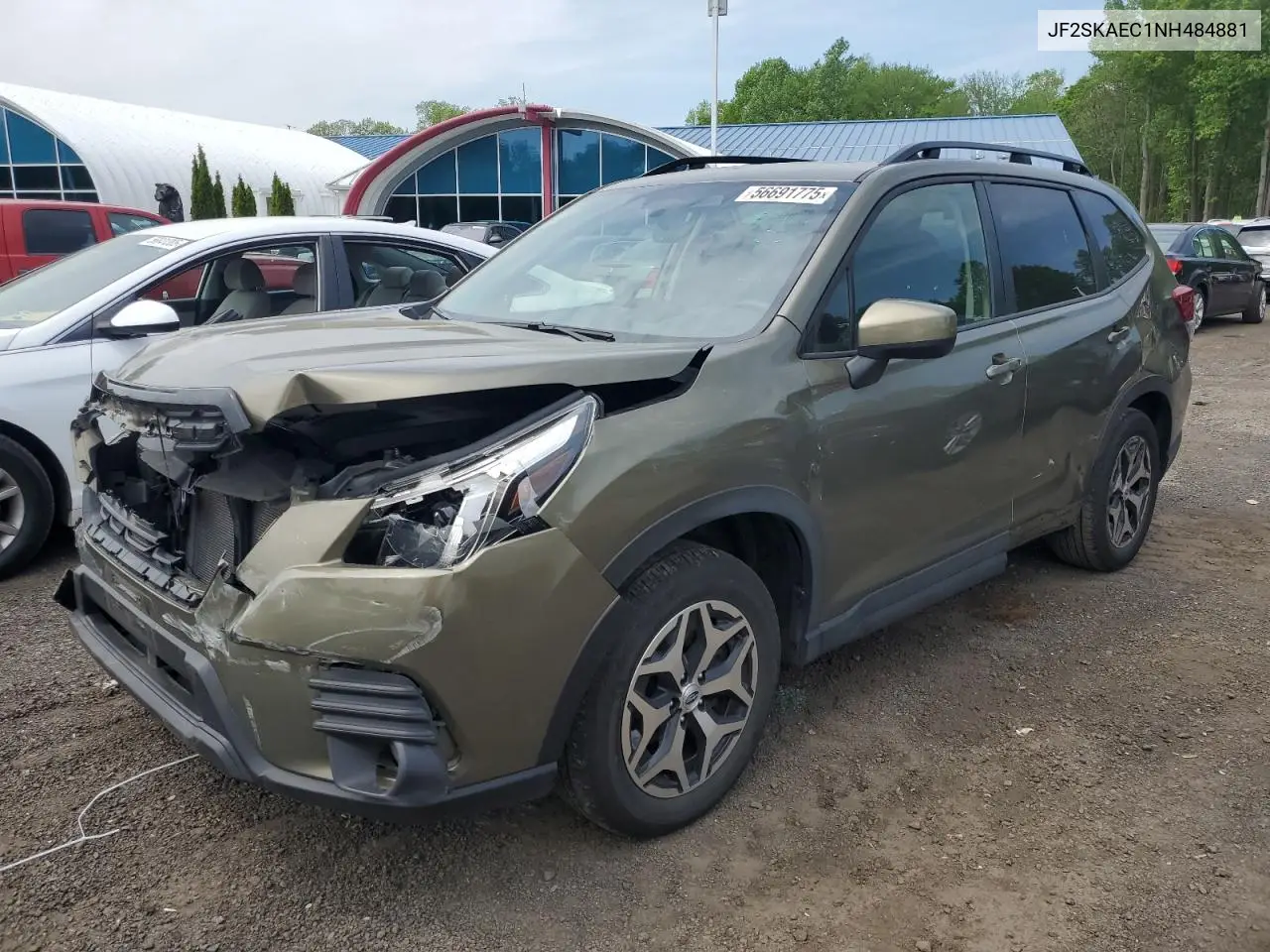 2022 Subaru Forester Premium VIN: JF2SKAEC1NH484881 Lot: 56691775