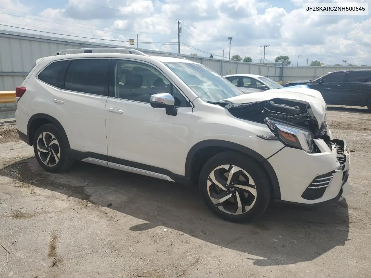 2022 Subaru Forester Touring VIN: JF2SKARC2NH500645 Lot: 56951905