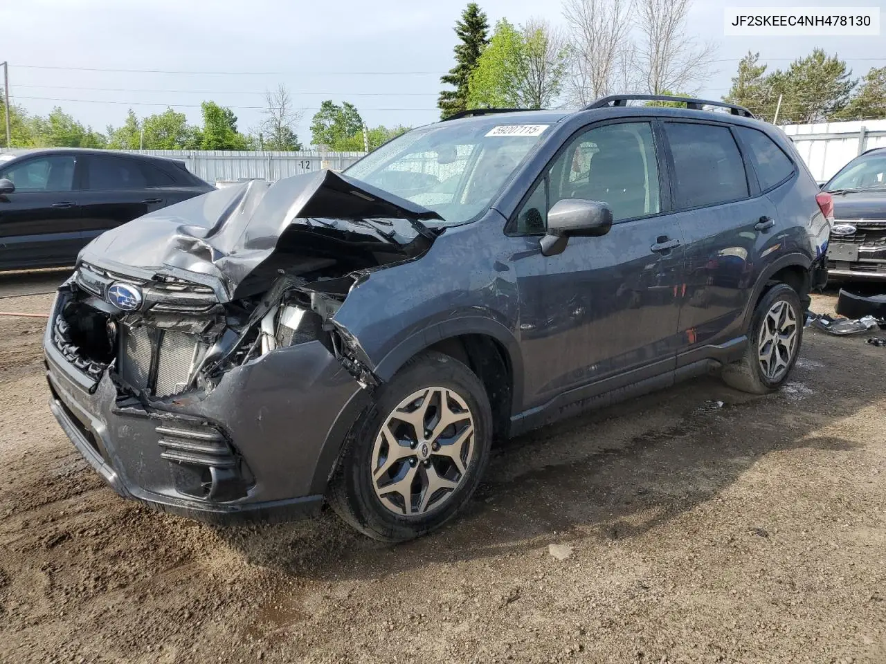 2022 Subaru Forester Premium VIN: JF2SKEEC4NH478130 Lot: 59207115