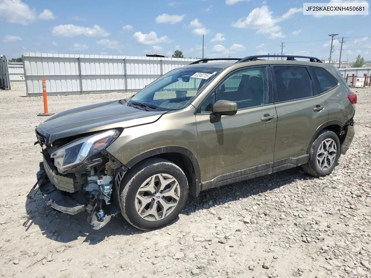2022 Subaru Forester Premium VIN: JF2SKAECXNH450681 Lot: 63240715