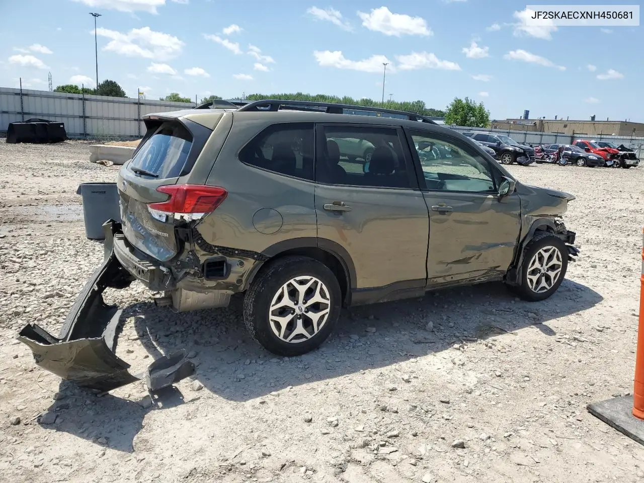 2022 Subaru Forester Premium VIN: JF2SKAECXNH450681 Lot: 63240715