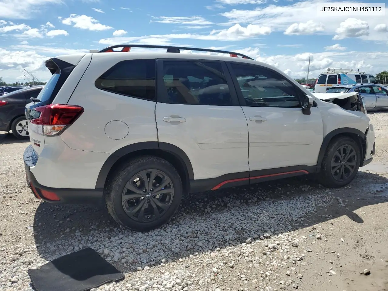 2022 Subaru Forester Sport VIN: JF2SKAJC1NH451112 Lot: 65535805