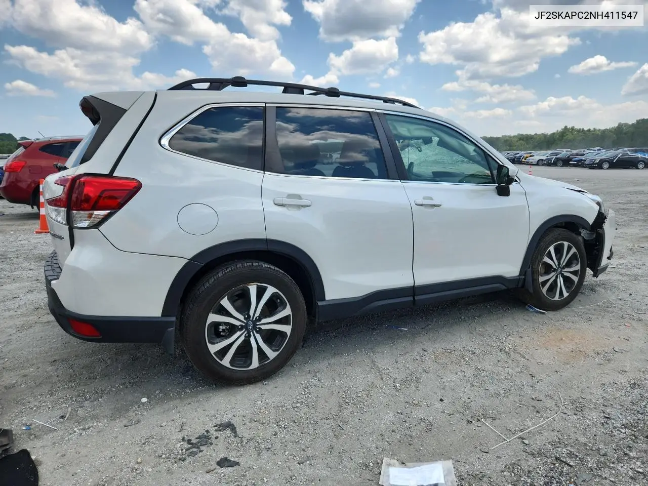 2022 Subaru Forester Limited VIN: JF2SKAPC2NH411547 Lot: 65877785
