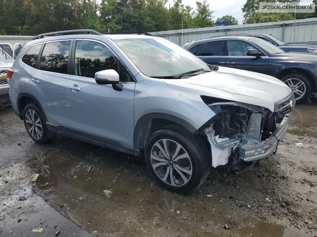 2024 Subaru Forester Limited VIN: JF2SKALCXRH504876 Lot: 65690165