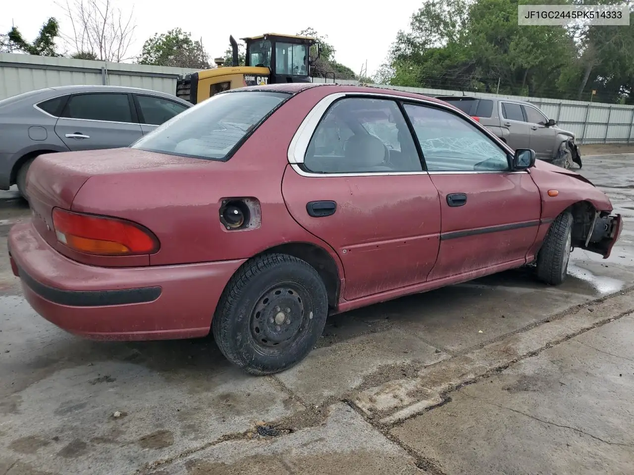 1993 Subaru Impreza L Plus VIN: JF1GC2445PK514333 Lot: 53749755