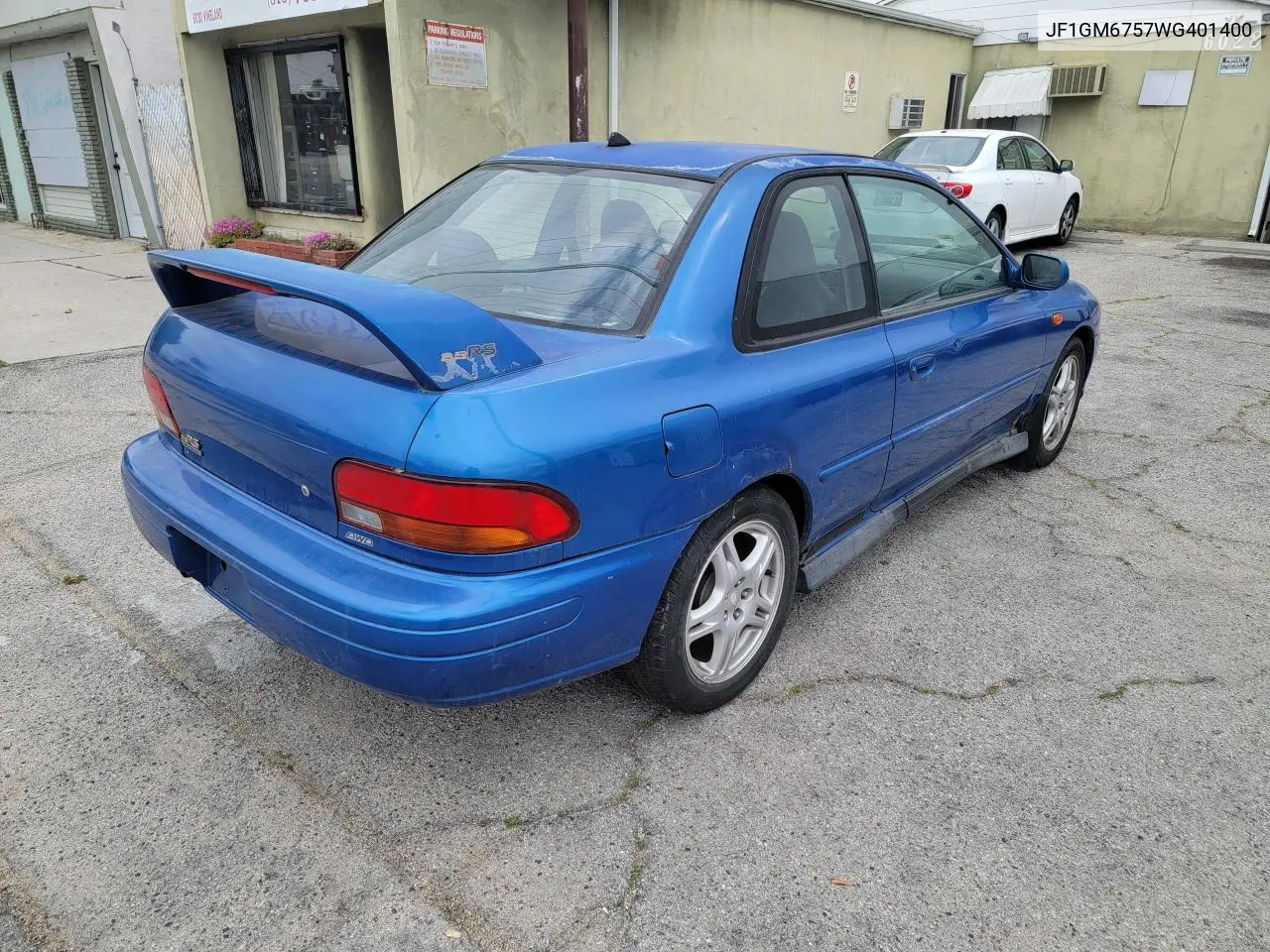 1998 Subaru Impreza Rs VIN: JF1GM6757WG401400 Lot: 56074165