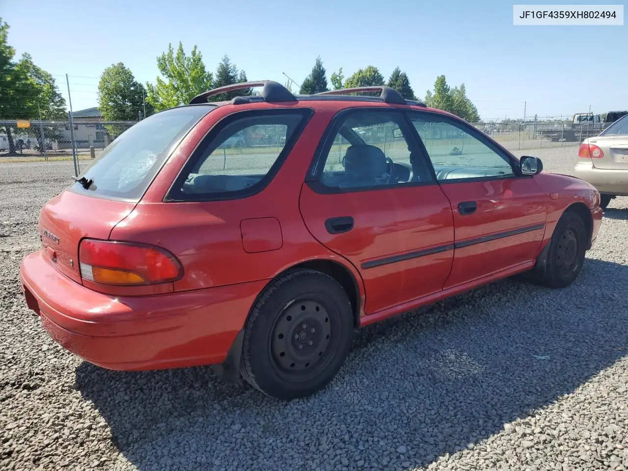 1999 Subaru Impreza L VIN: JF1GF4359XH802494 Lot: 58808585