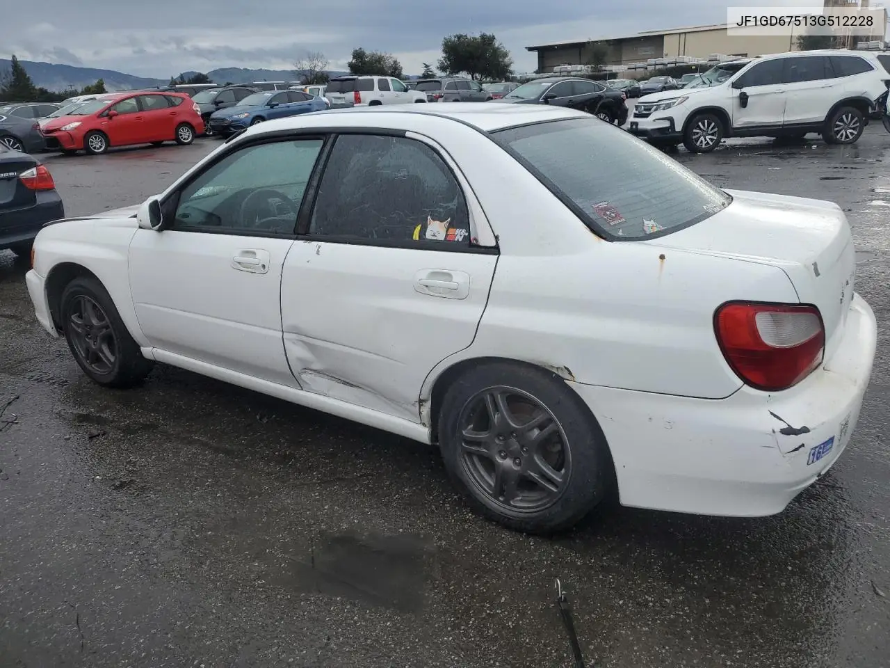 2003 Subaru Impreza Rs VIN: JF1GD67513G512228 Lot: 44075145