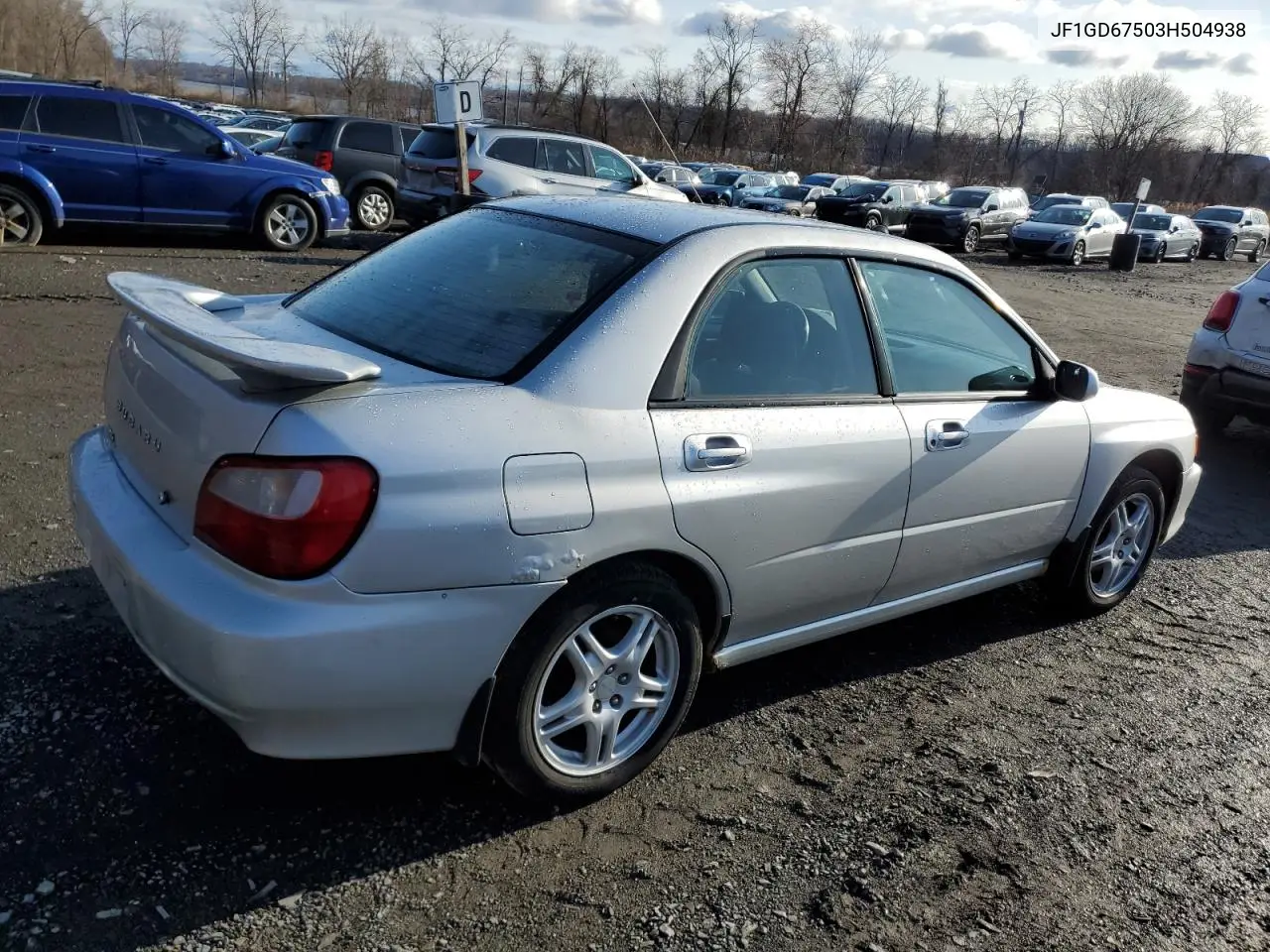 2003 Subaru Impreza Rs VIN: JF1GD67503H504938 Lot: 51548025