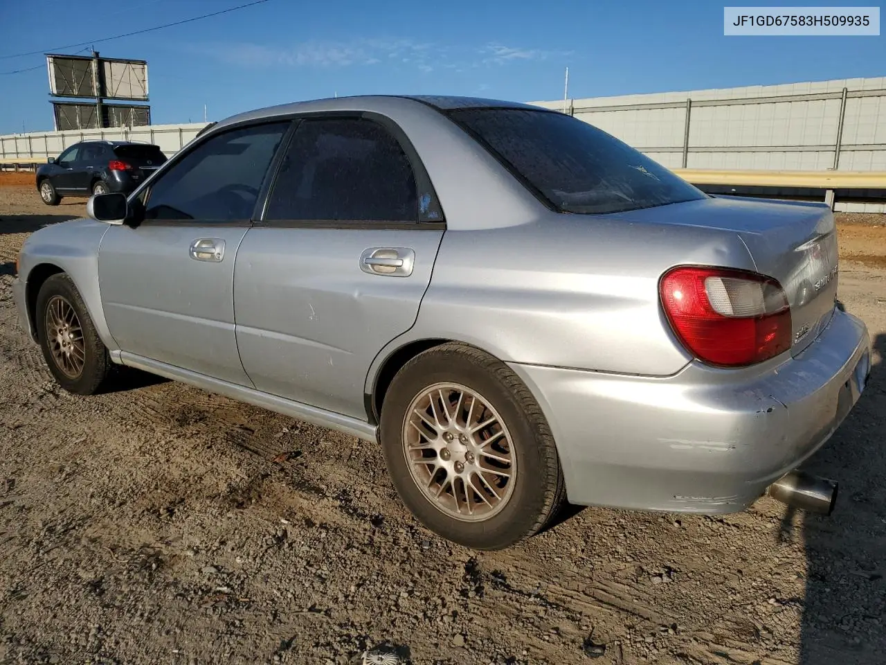 2003 Subaru Impreza Rs VIN: JF1GD67583H509935 Lot: 54533195