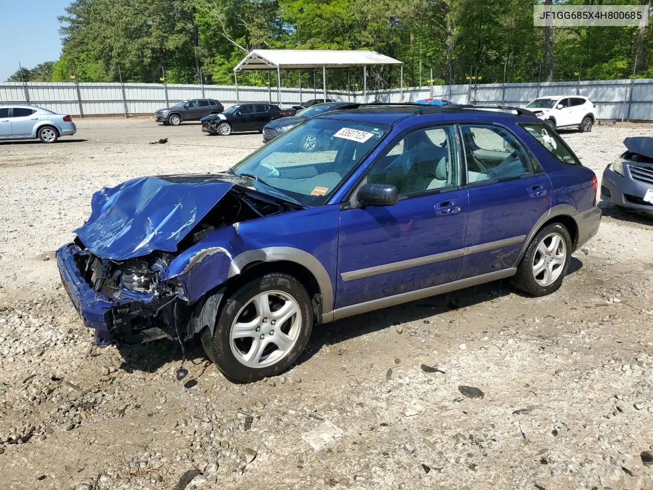 2004 Subaru Impreza Outback Sport VIN: JF1GG685X4H800685 Lot: 53607125