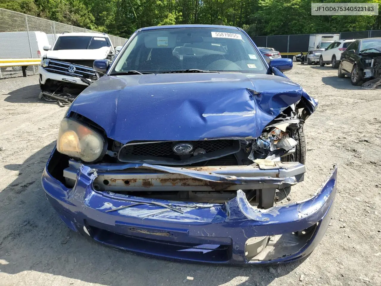 2004 Subaru Impreza Rs VIN: JF1GD67534G523183 Lot: 55819055