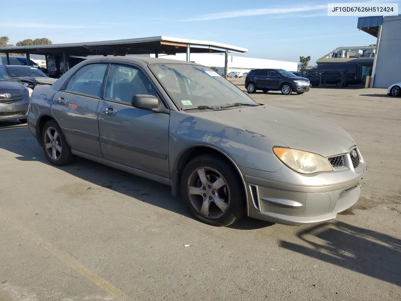 2006 Subaru Impreza 2.5I VIN: JF1GD67626H512424 Lot: 84339574