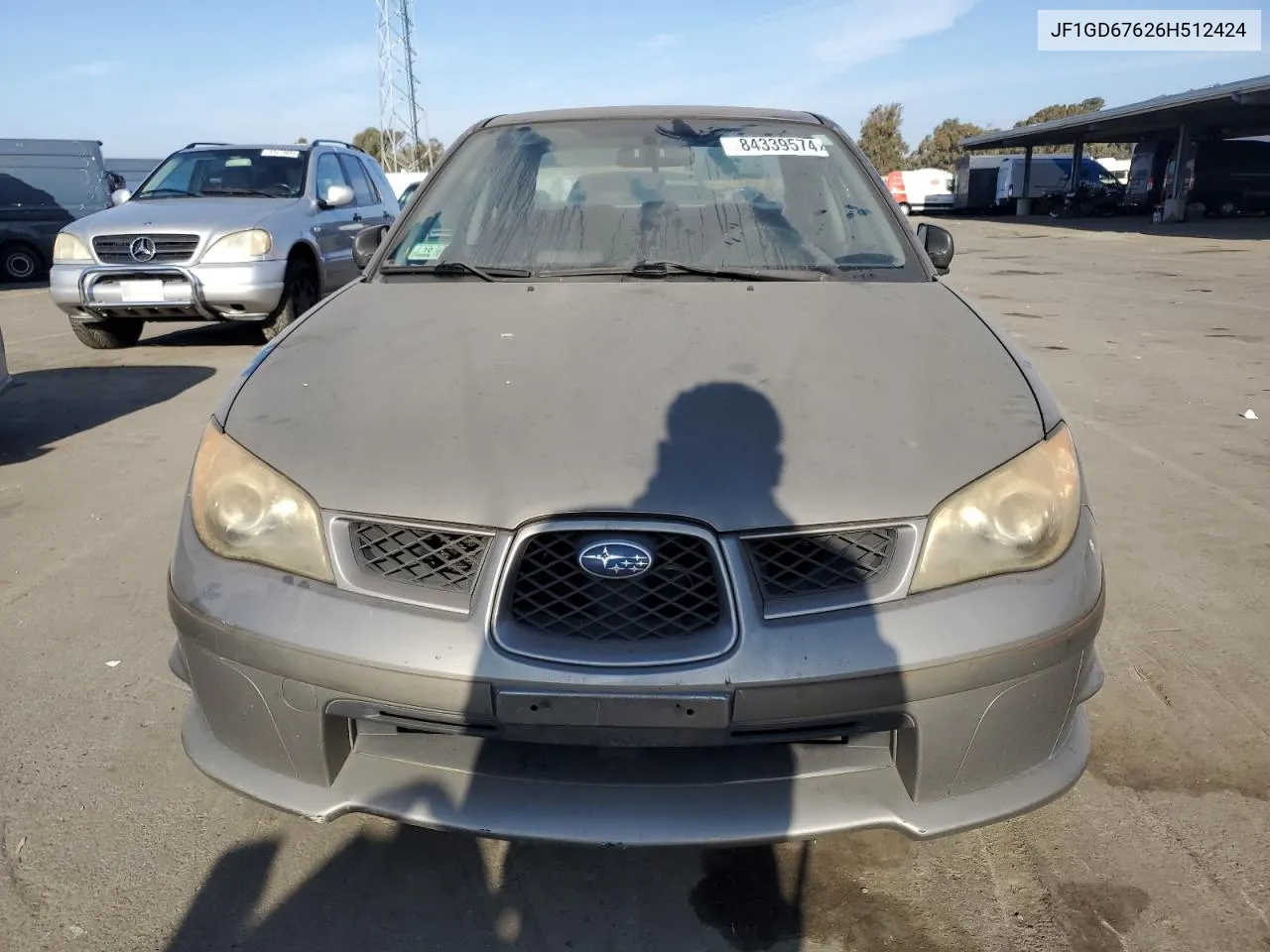 2006 Subaru Impreza 2.5I VIN: JF1GD67626H512424 Lot: 84339574