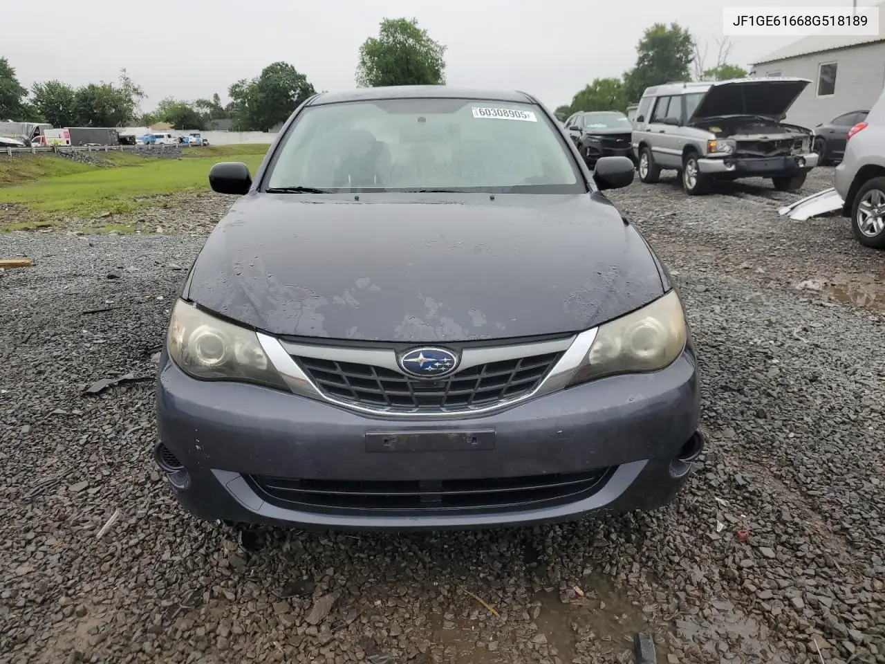 2008 Subaru Impreza 2.5I VIN: JF1GE61668G518189 Lot: 60308905