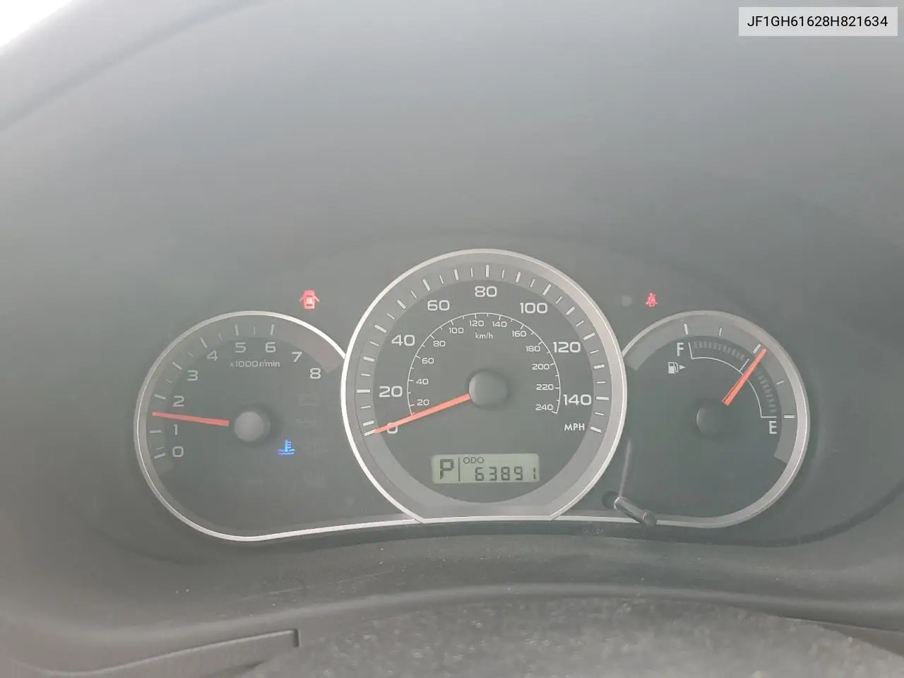 2008 Subaru Impreza 2.5I VIN: JF1GH61628H821634 Lot: 61497415