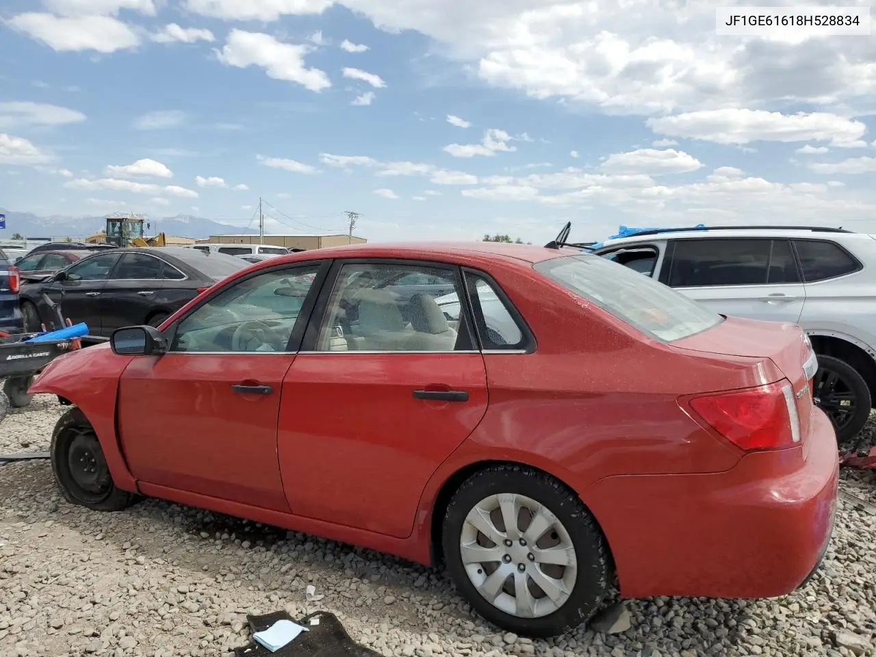 2008 Subaru Impreza 2.5I VIN: JF1GE61618H528834 Lot: 62313465