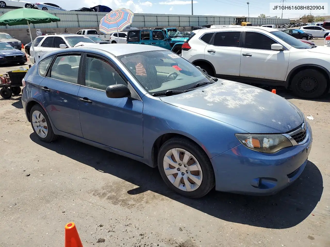 2008 Subaru Impreza 2.5I VIN: JF1GH61608H820904 Lot: 62822695