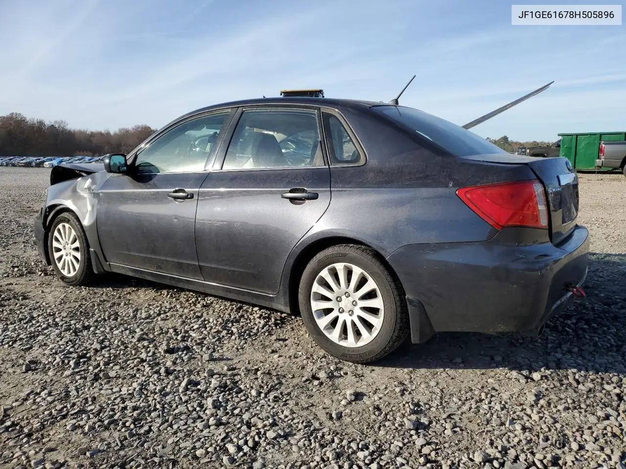 2008 Subaru Impreza 2.5I VIN: JF1GE61678H505896 Lot: 84945344