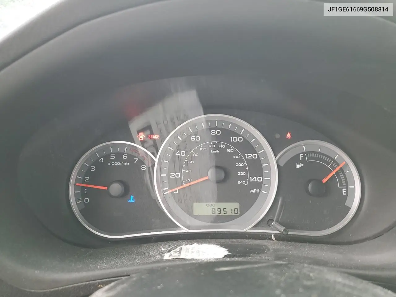 2009 Subaru Impreza 2.5I VIN: JF1GE61669G508814 Lot: 62222235