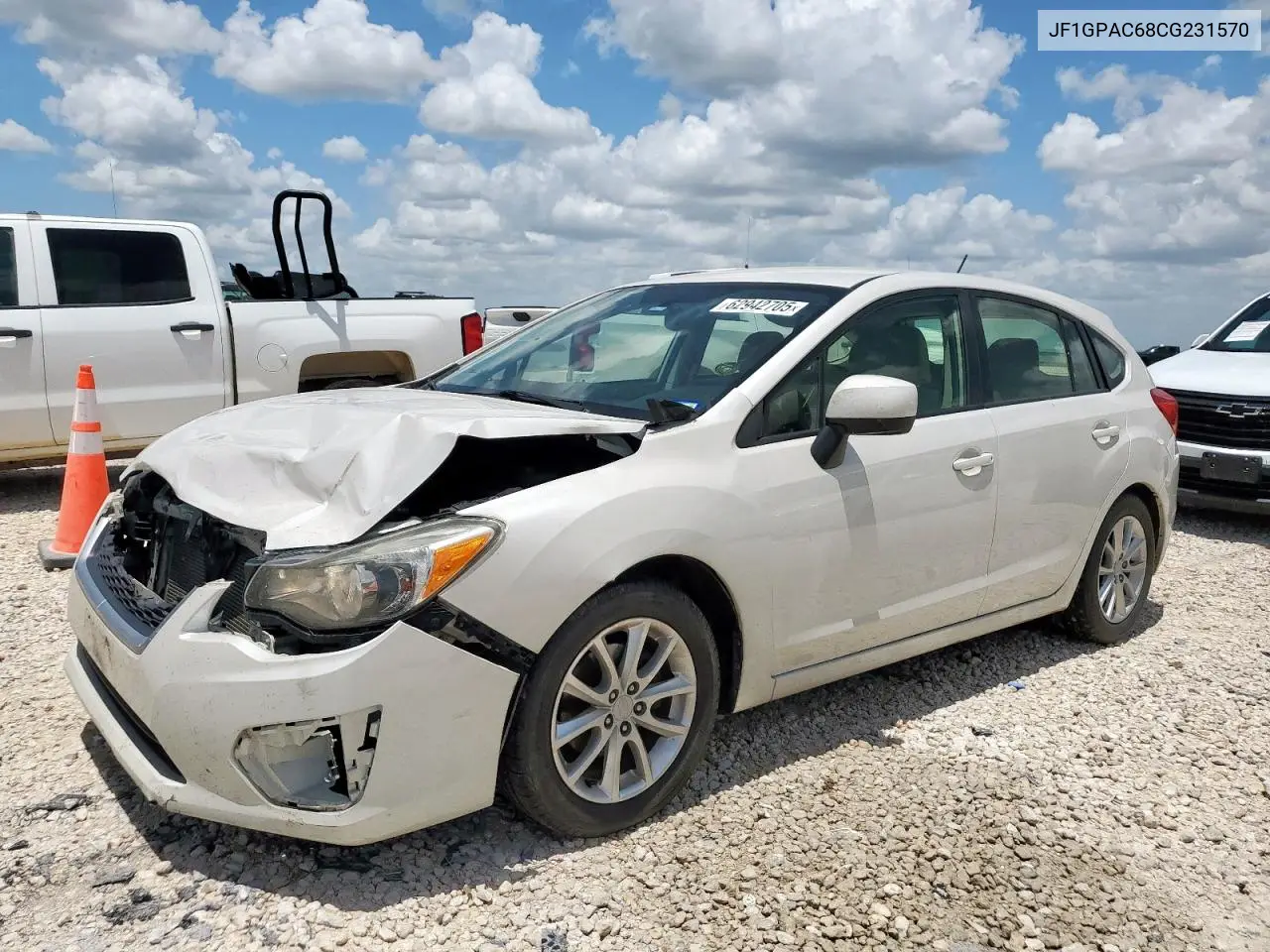2012 Subaru Impreza Premium VIN: JF1GPAC68CG231570 Lot: 62942705
