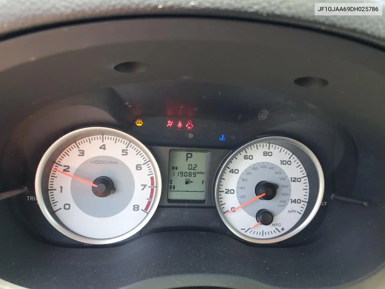 2013 Subaru Impreza VIN: JF1GJAA69DH025786 Lot: 62903165