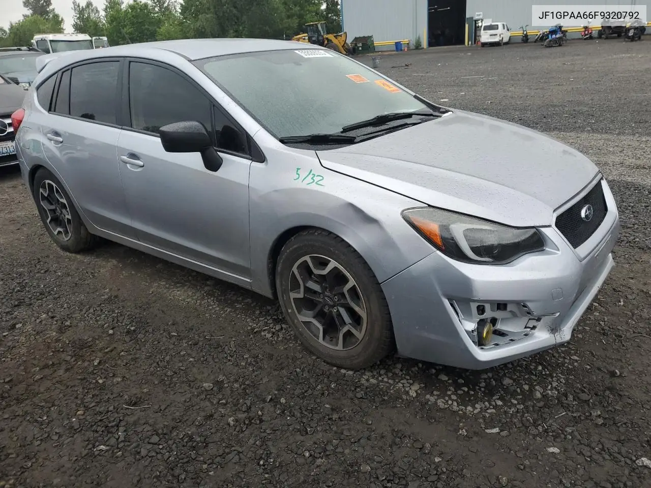 2015 Subaru Impreza VIN: JF1GPAA66F9320792 Lot: 55899035