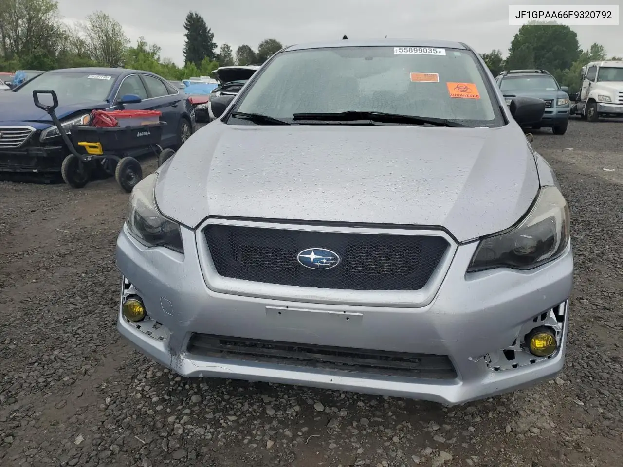 2015 Subaru Impreza VIN: JF1GPAA66F9320792 Lot: 55899035