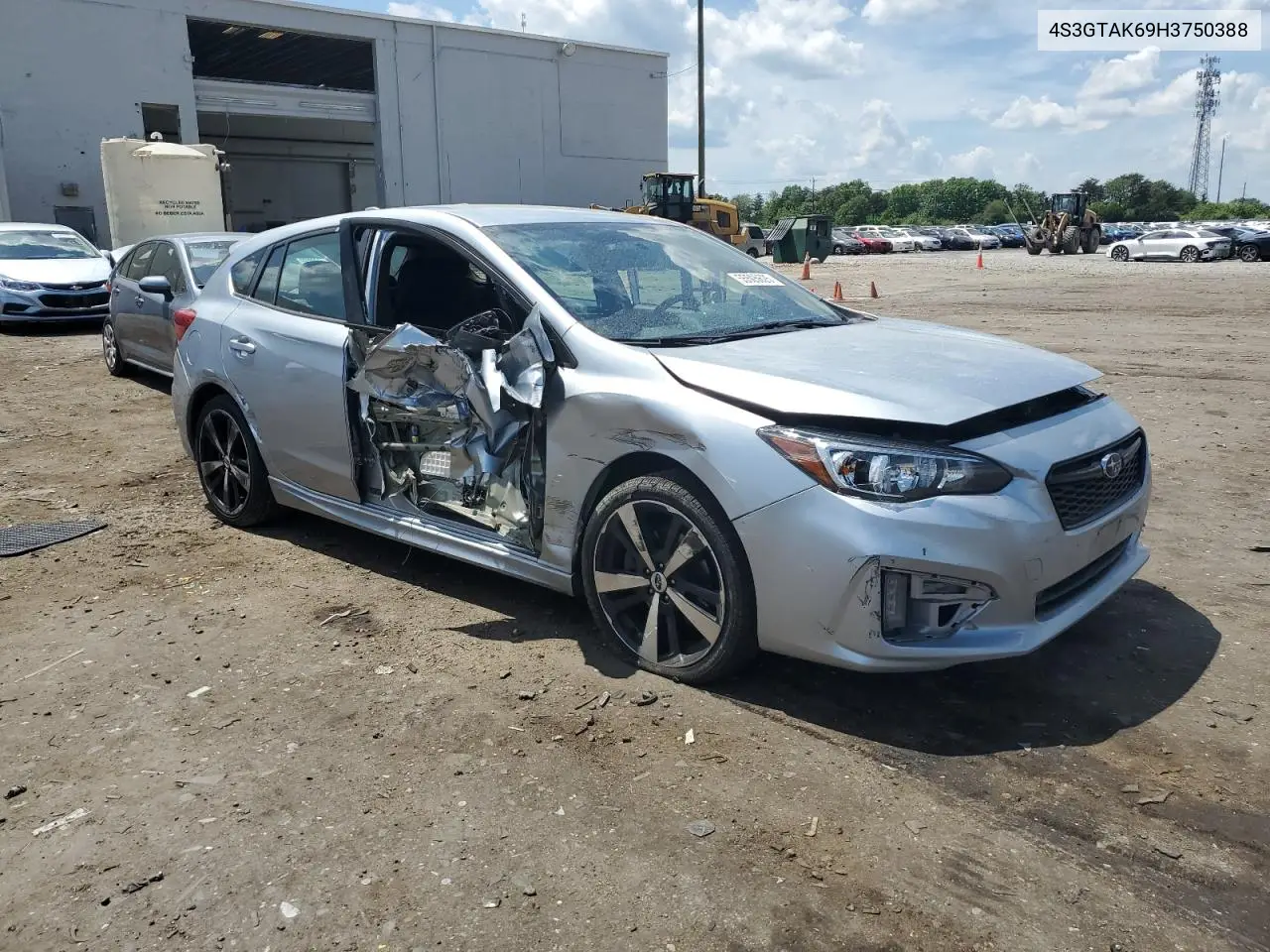 2017 Subaru Impreza Sport VIN: 4S3GTAK69H3750388 Lot: 55505625