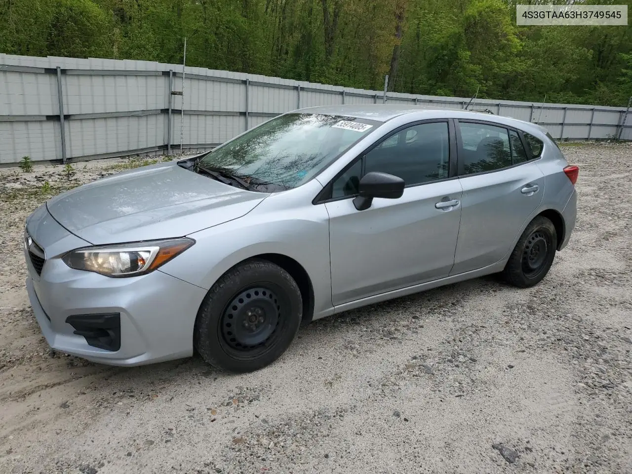 2017 Subaru Impreza VIN: 4S3GTAA63H3749545 Lot: 55914005