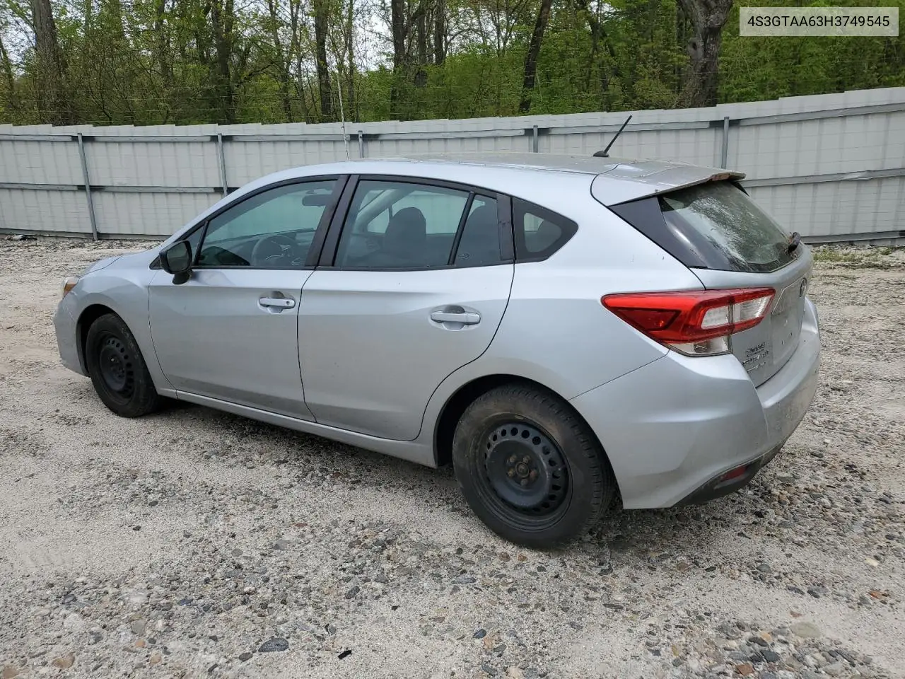 2017 Subaru Impreza VIN: 4S3GTAA63H3749545 Lot: 55914005