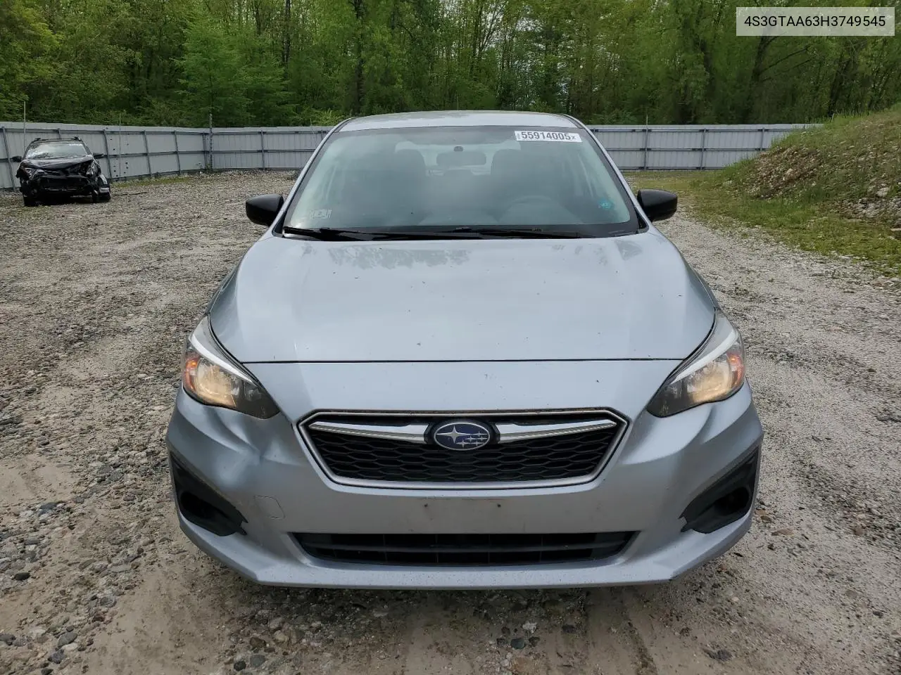 2017 Subaru Impreza VIN: 4S3GTAA63H3749545 Lot: 55914005