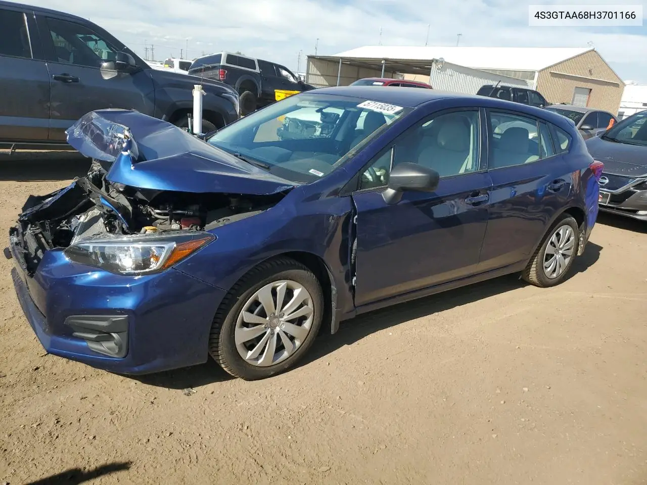 2017 Subaru Impreza VIN: 4S3GTAA68H3701166 Lot: 57115035