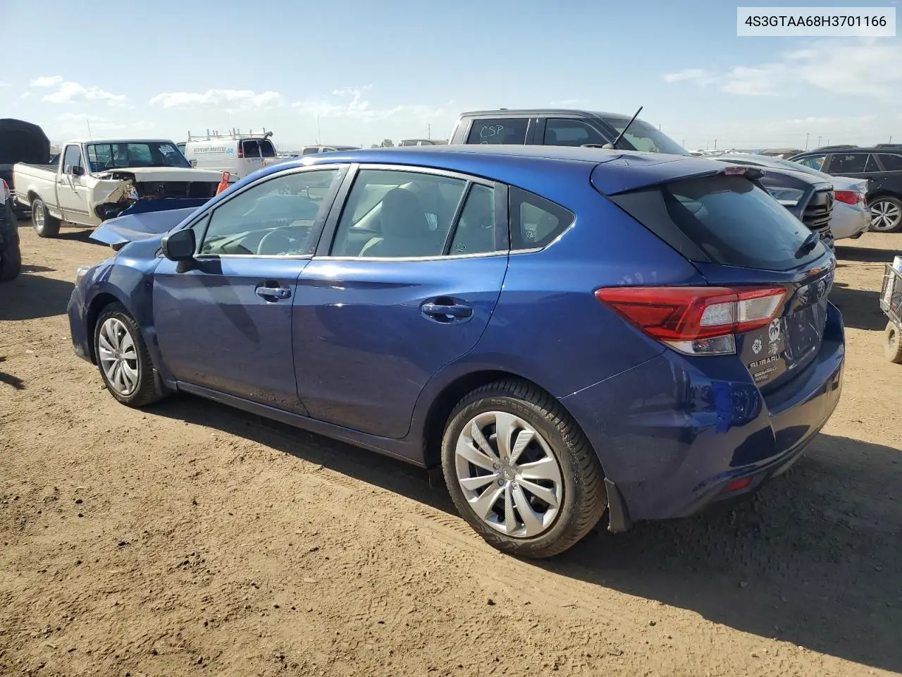 2017 Subaru Impreza VIN: 4S3GTAA68H3701166 Lot: 57115035