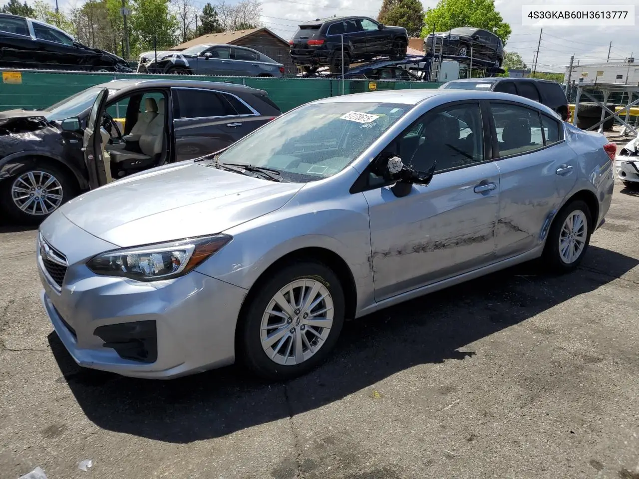 2017 Subaru Impreza Premium VIN: 4S3GKAB60H3613777 Lot: 57278615